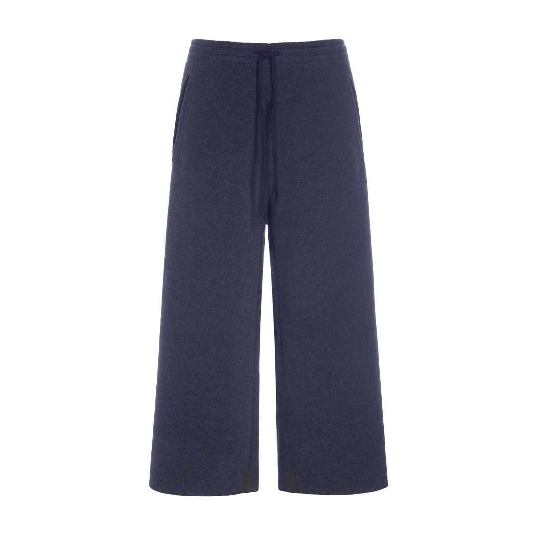 Navy blue pants on a white background