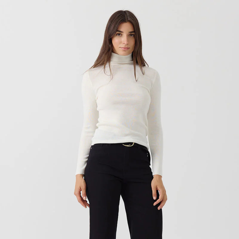 Caline High Neck Top - Cream