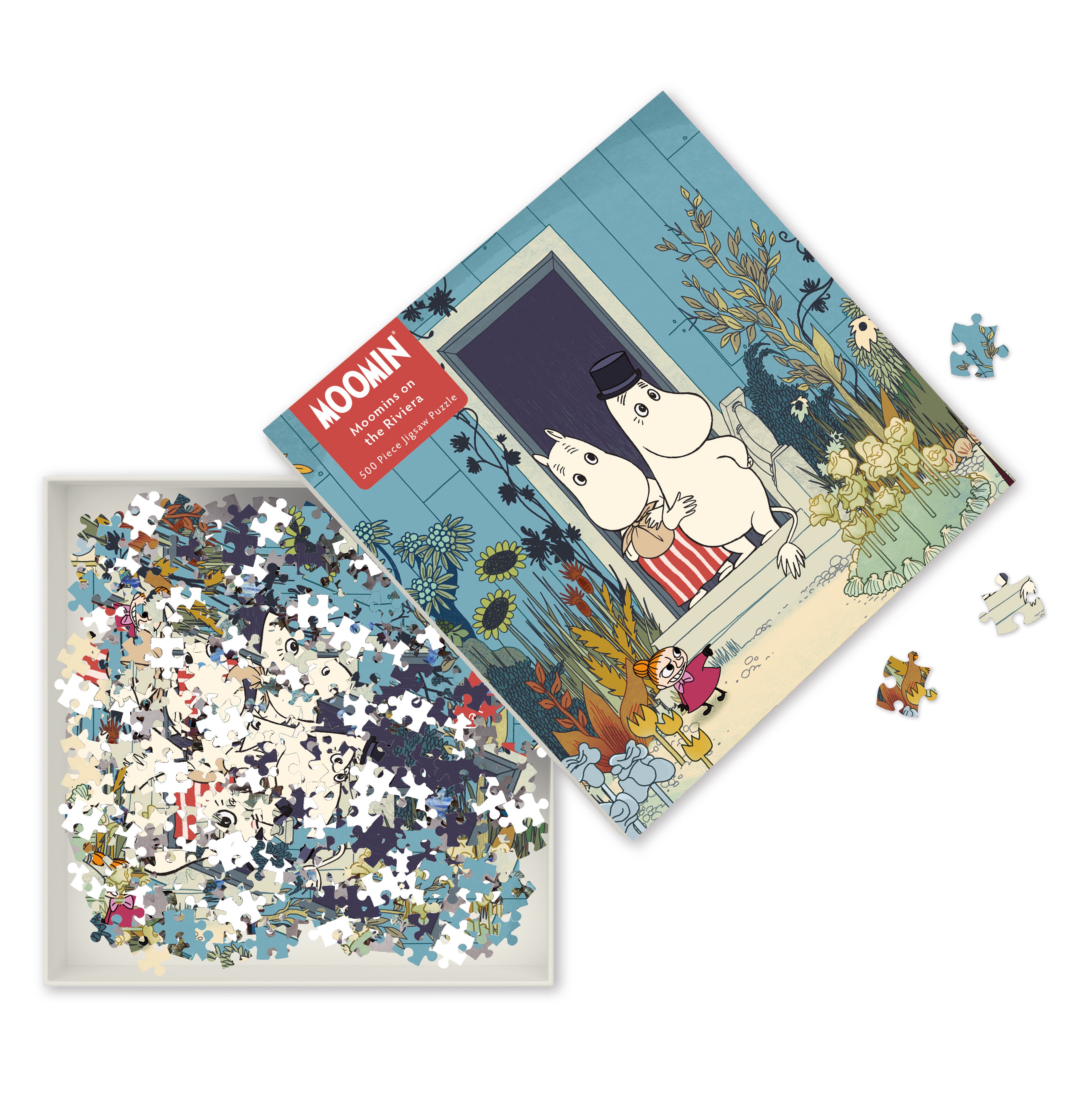 500-piece Moomin jigsaw puzzle depicting Moomins on the Riviera.