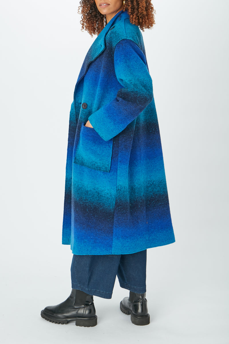 Ombre wool sales coat