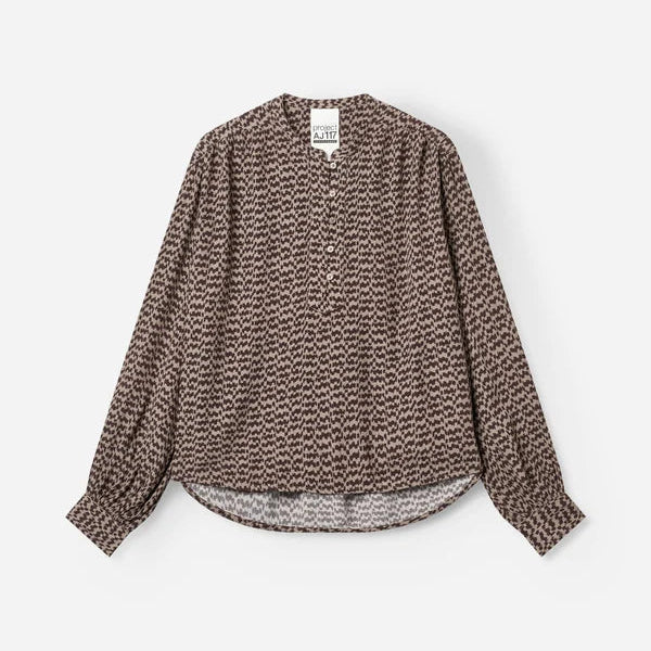 Patterned blouse on a white background