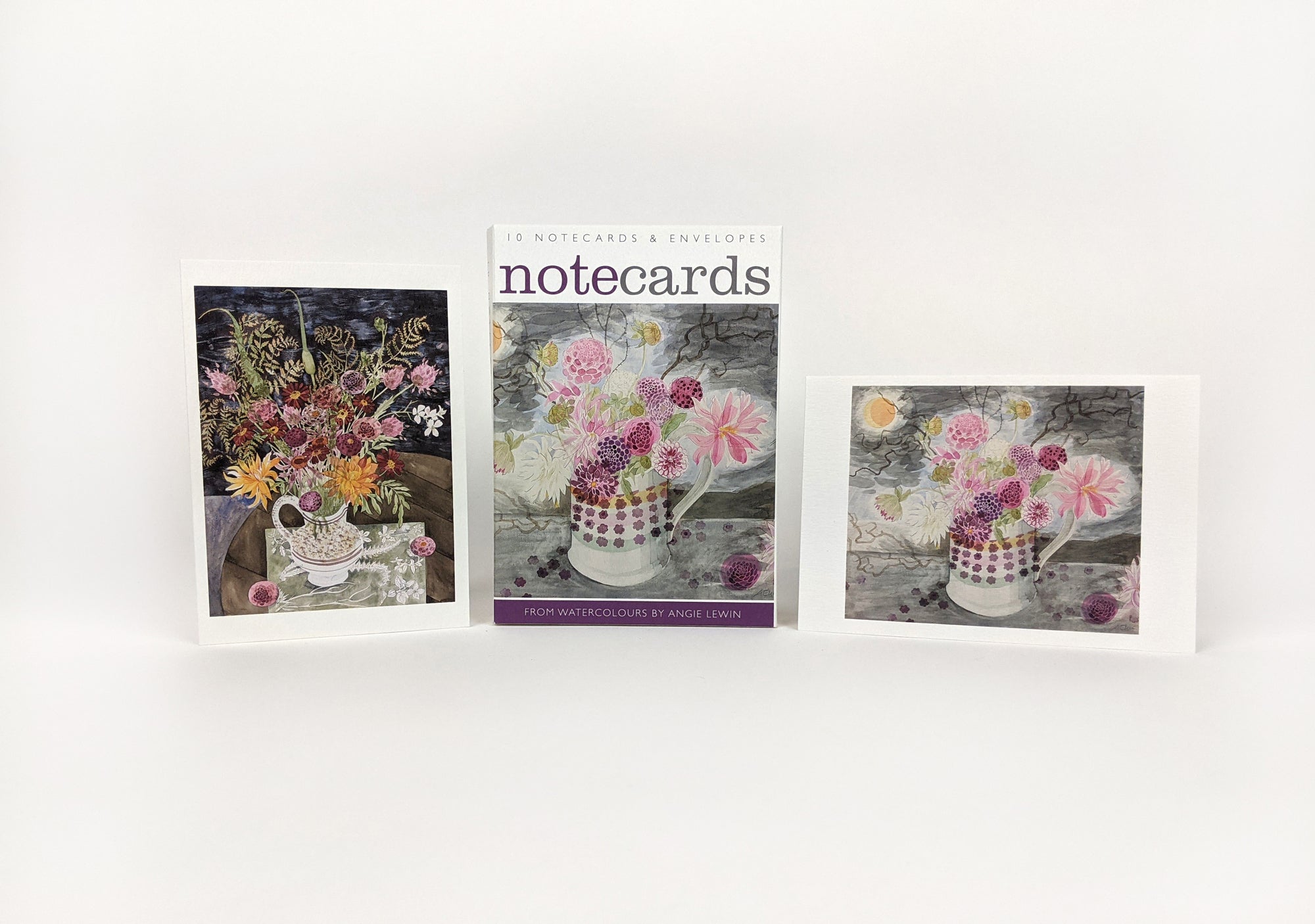 Set of 10 floral notecards and envelopes.
