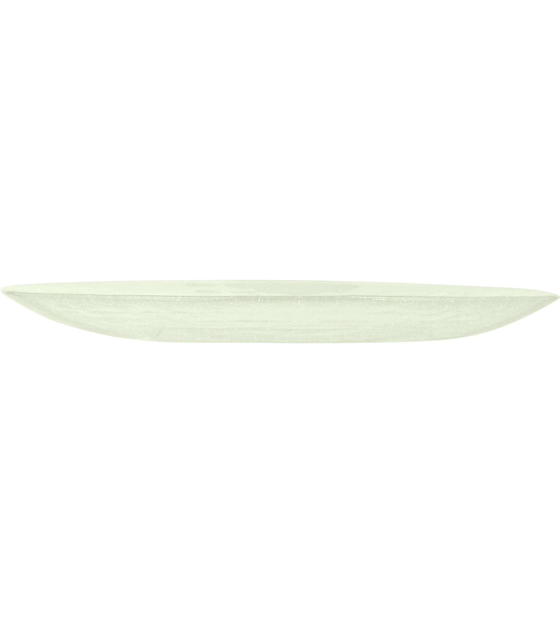 Pale green, oblong glass serving dish with a slightly textured surface.