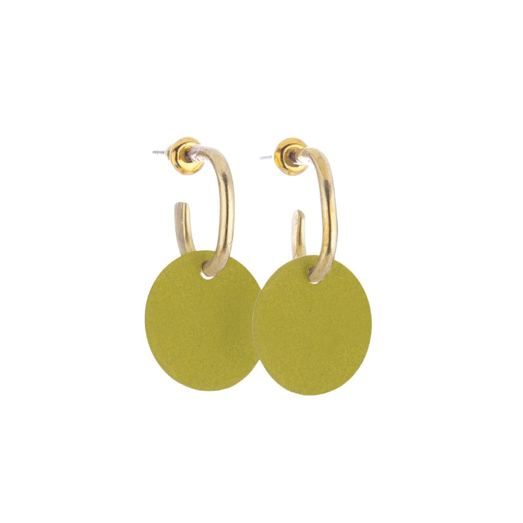 Kusama Hoop Earrings - Avocado