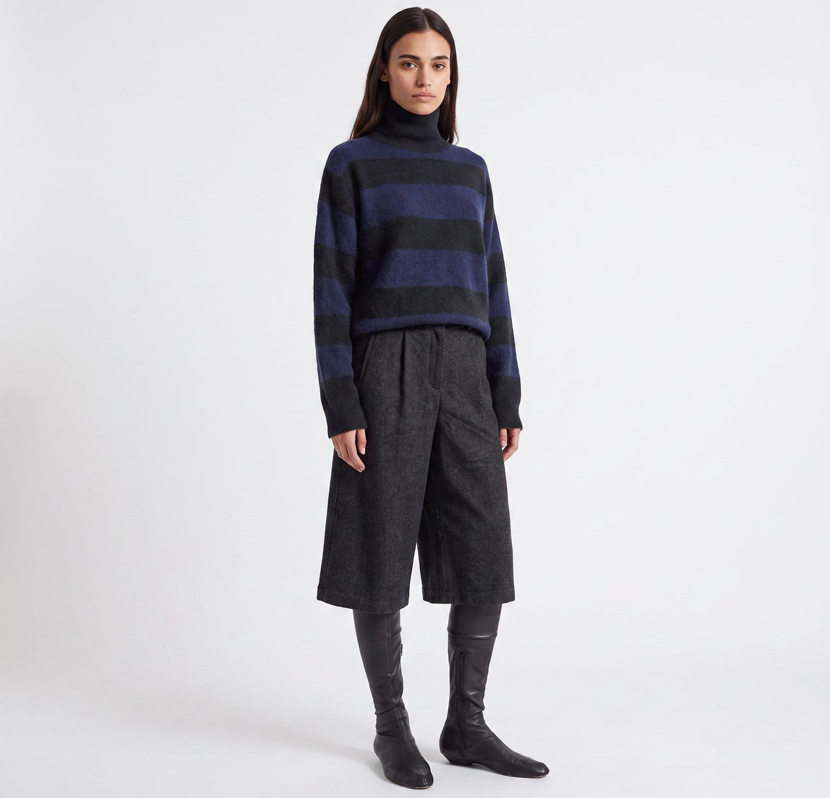 Aleane Mohair Pullover - Blue / Black