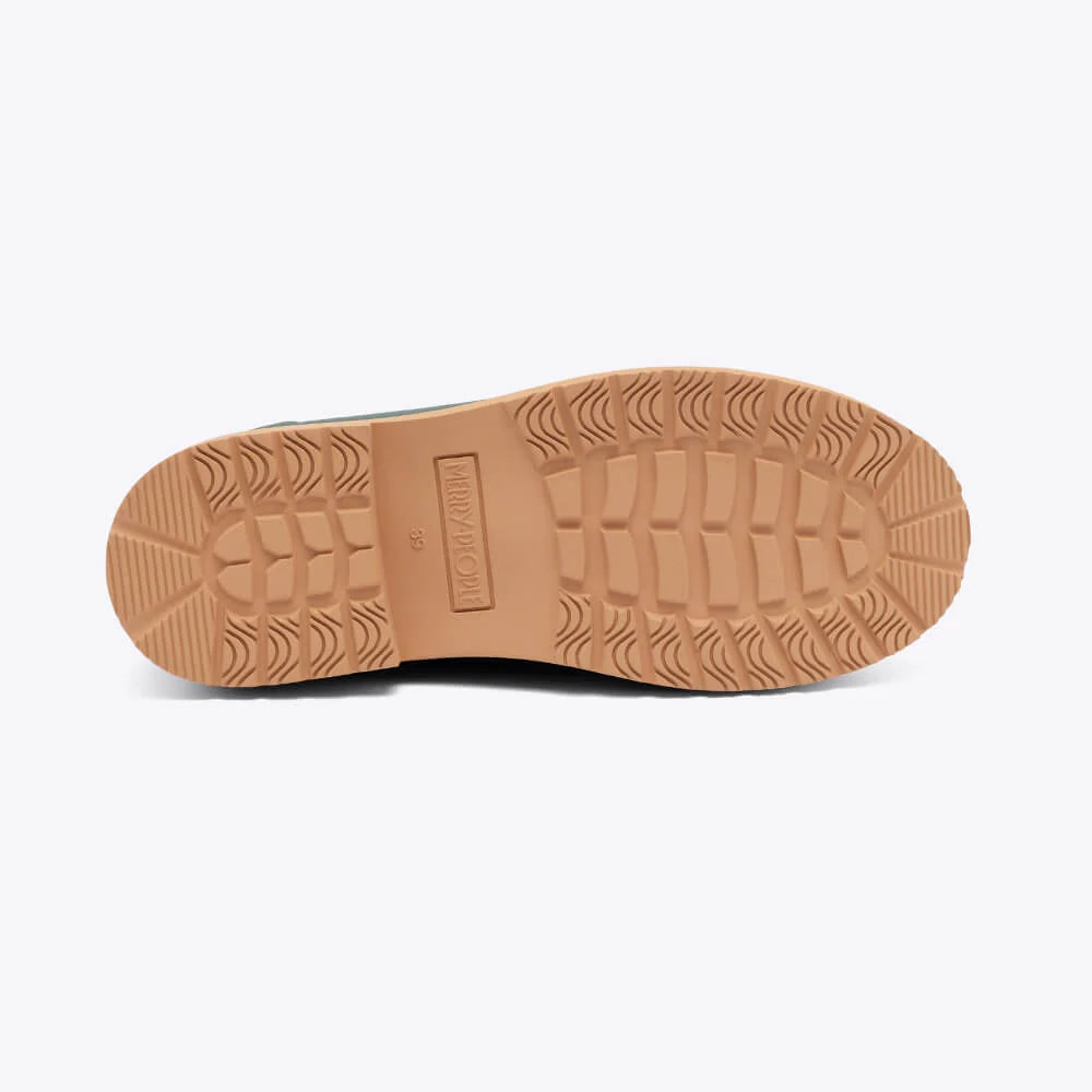 Close-up of a brown shoe sole on a white background