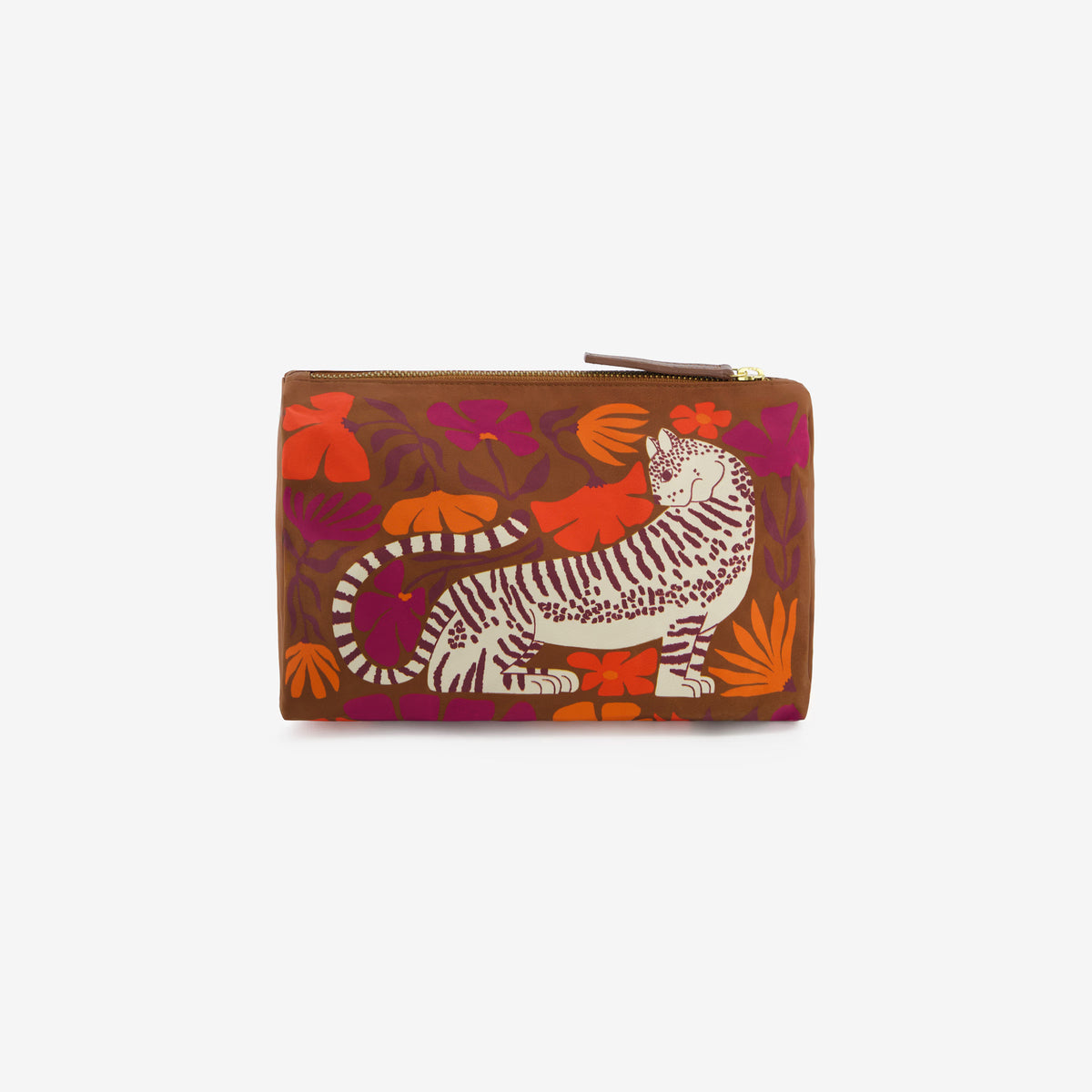 Wallet with tiger design on a white background