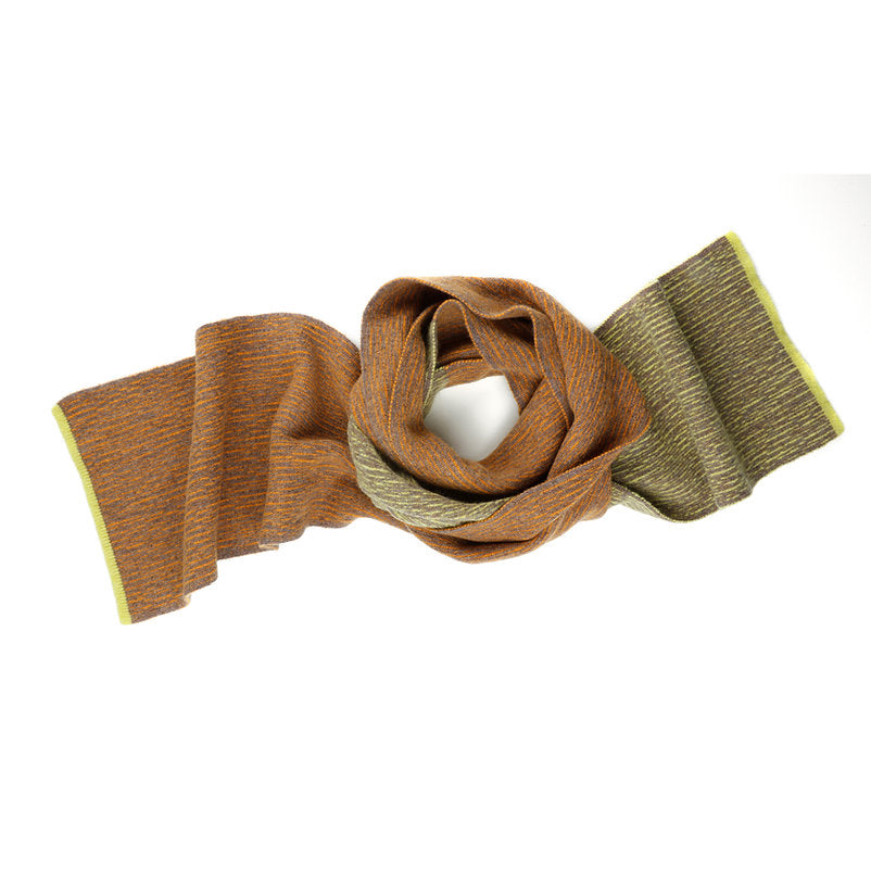 Larch Two-Tone Scarf -Spice & Lime