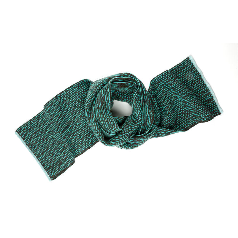 Larch Stripe Scarf - Cocoa & Mint