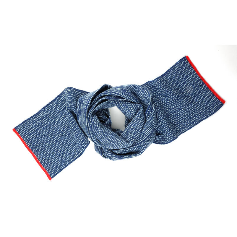 Larch Stripe Scarf - Indigo & Surf