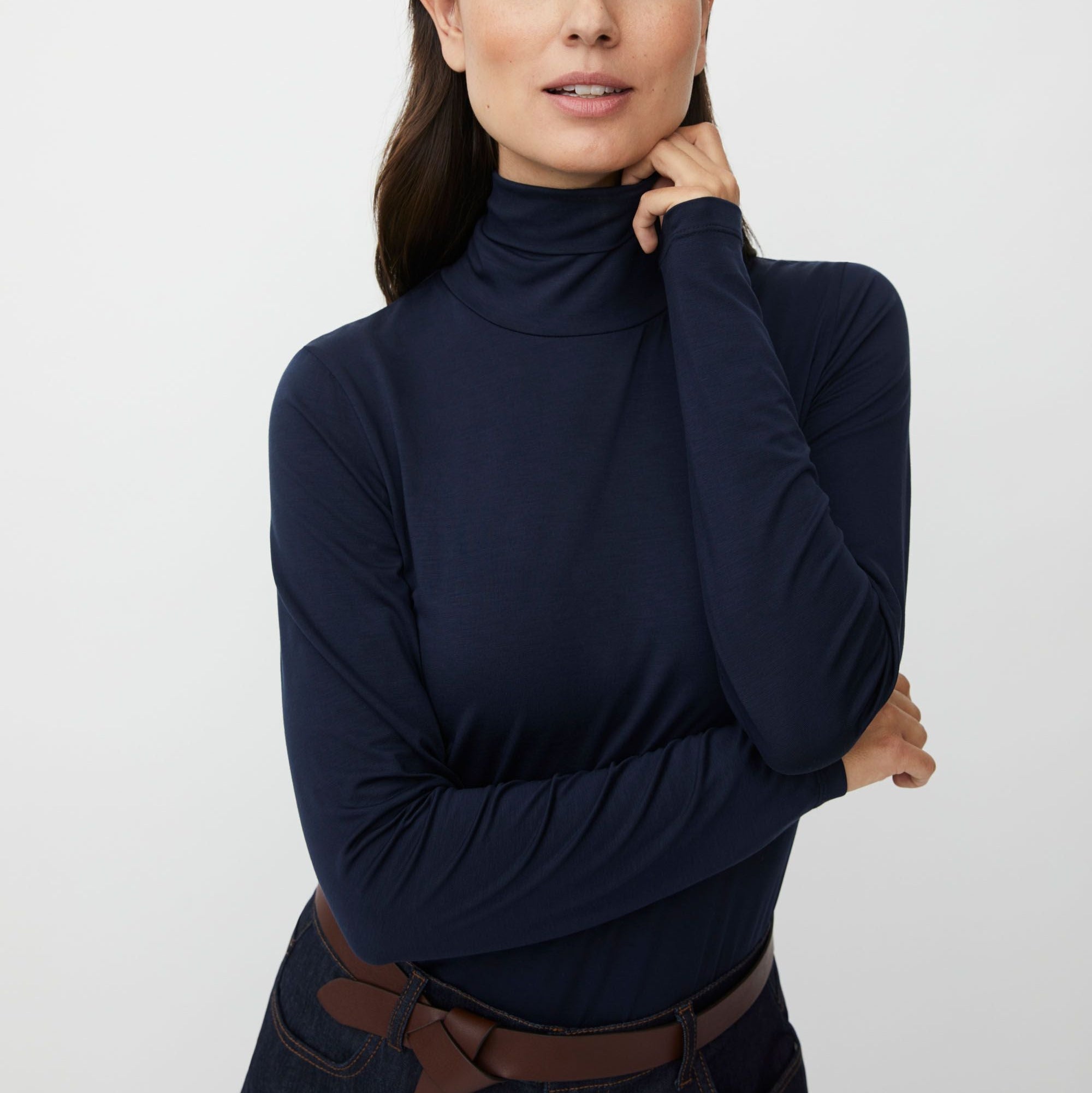 Brooklyn Long Sleeved Top - Navy