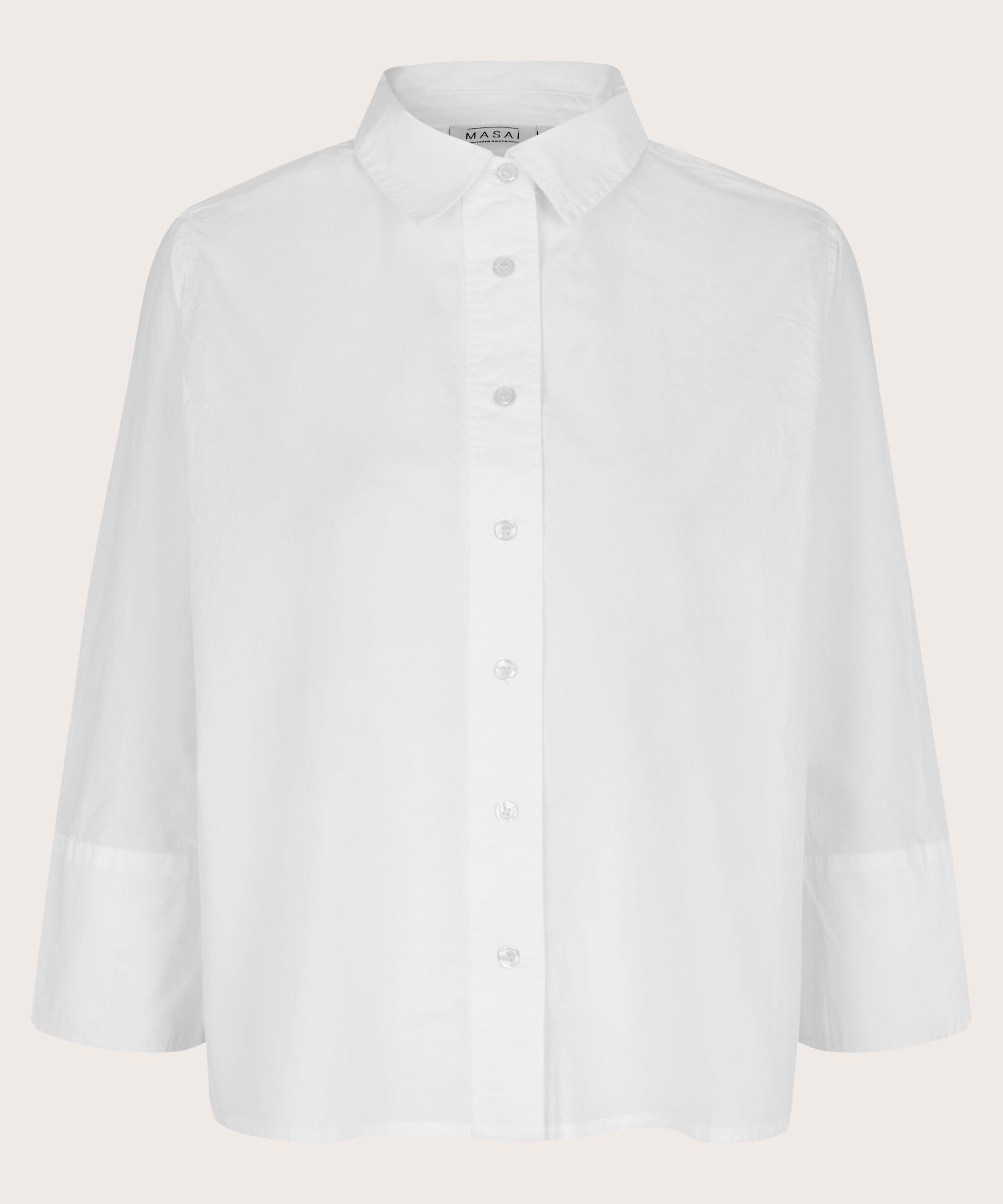 White shirt on a light gray background