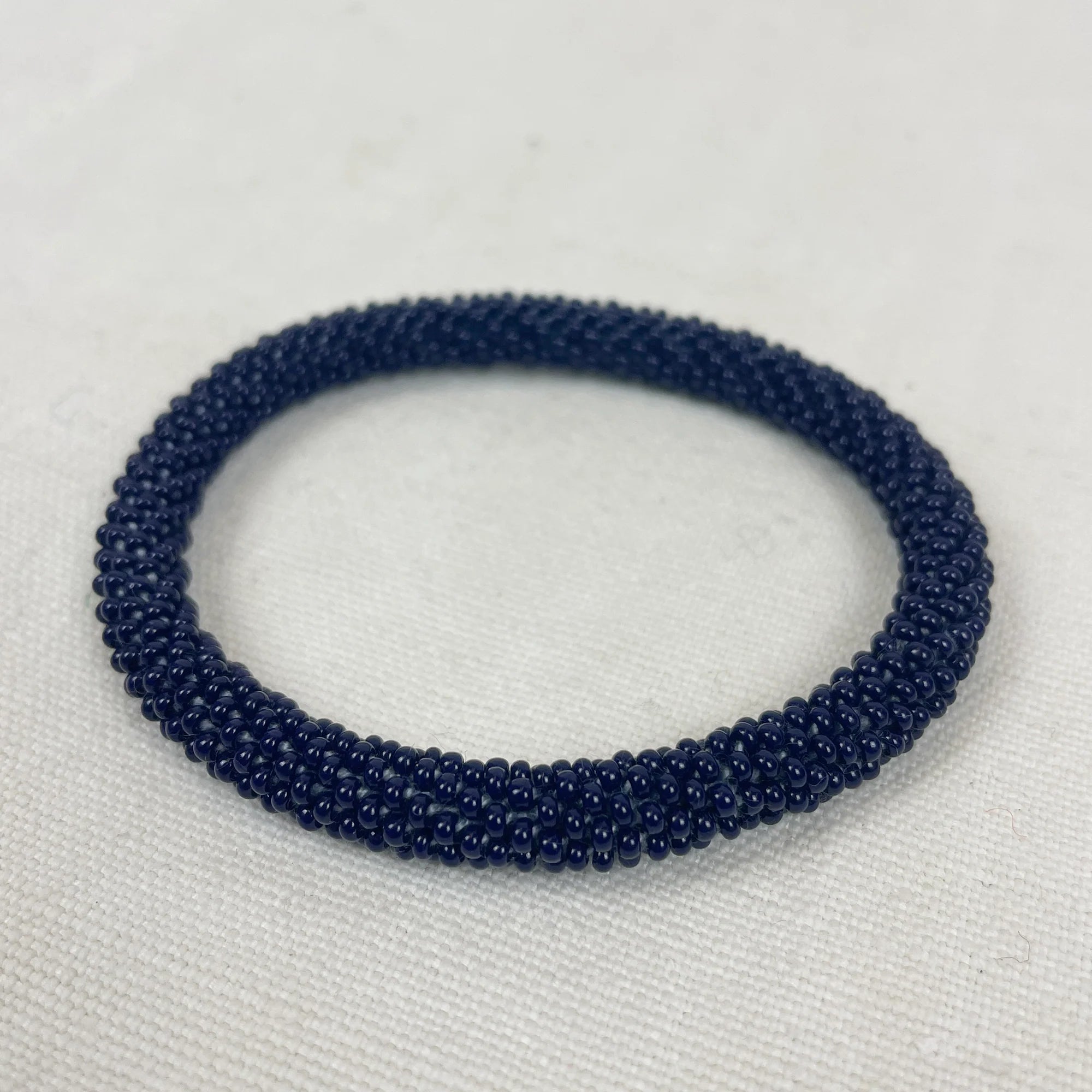 Teku Handmade Glass Bead Bracelet - Midnight Blue