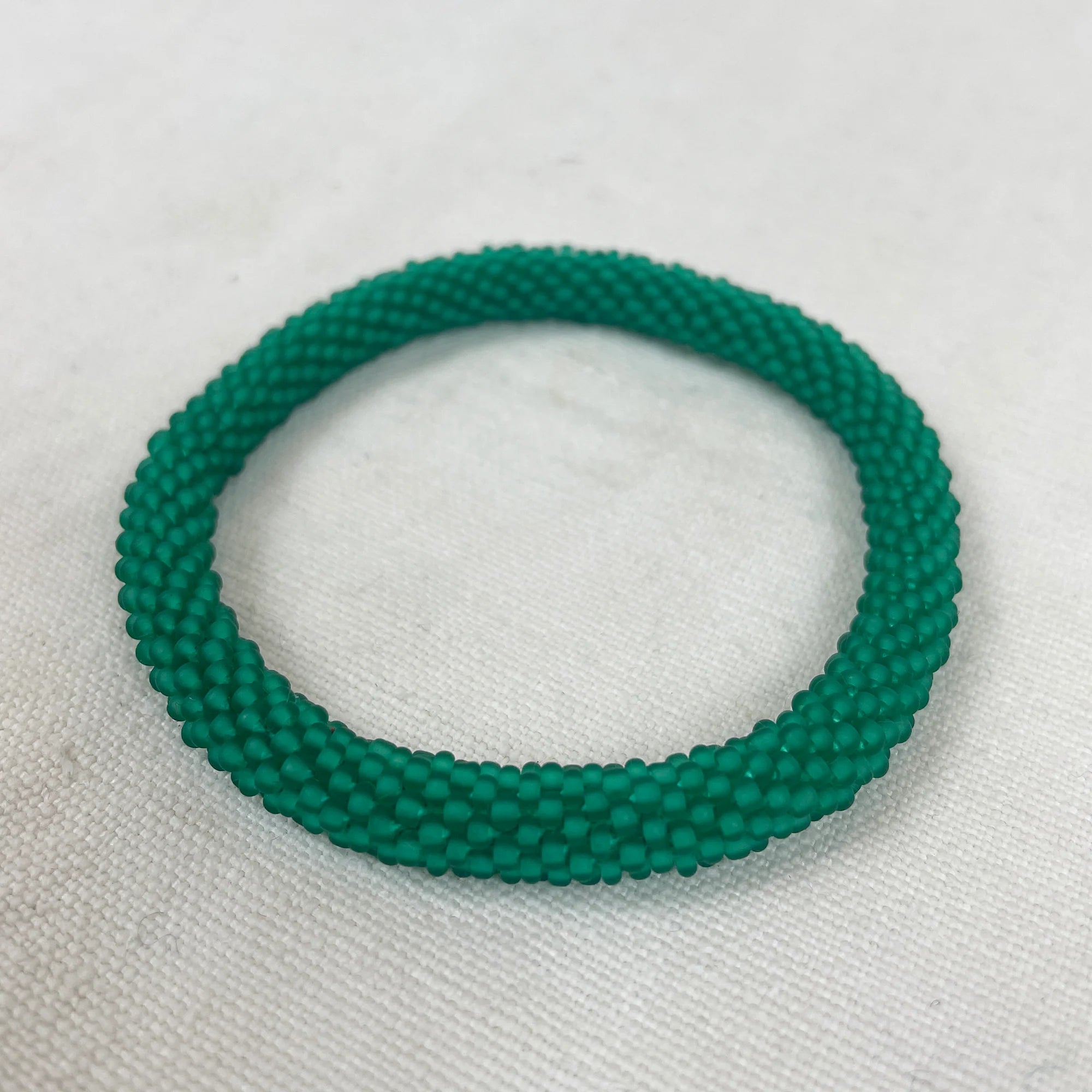 Teku Handmade Glass Bead Bracelet - Sea Glass Green