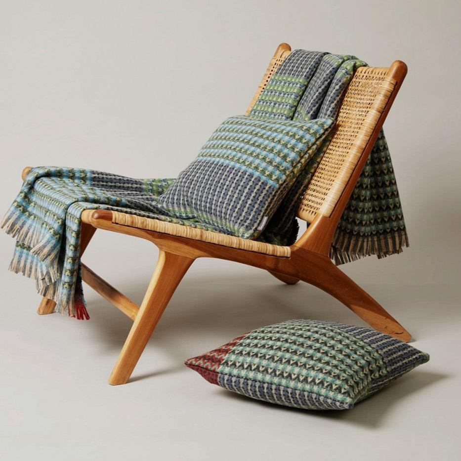 Everglade Ripple Cushion Cover - Multi Dark / Turquoise