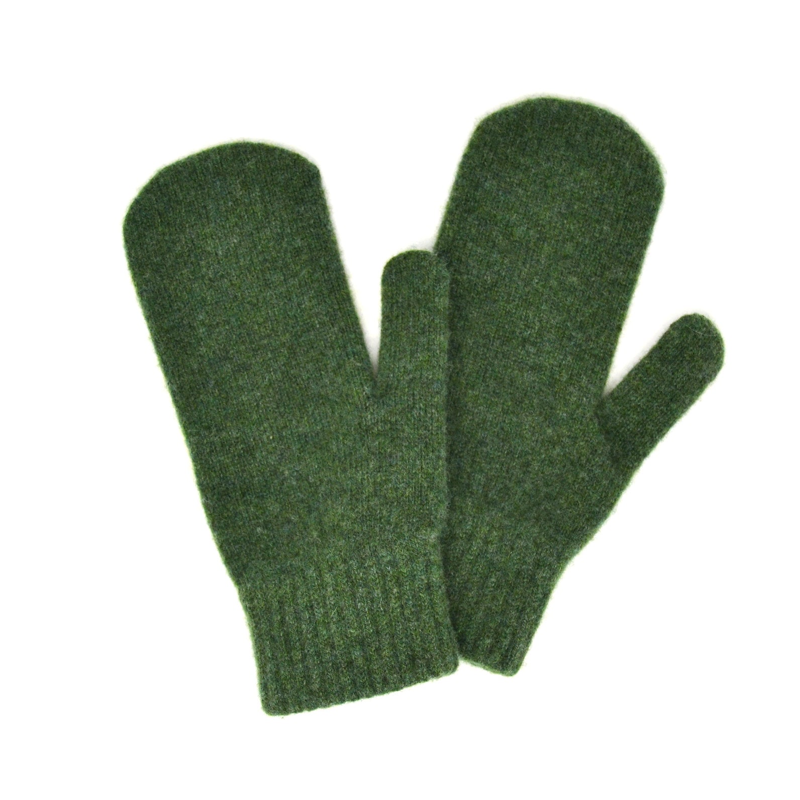 Lambswool Mittens - Moss Green