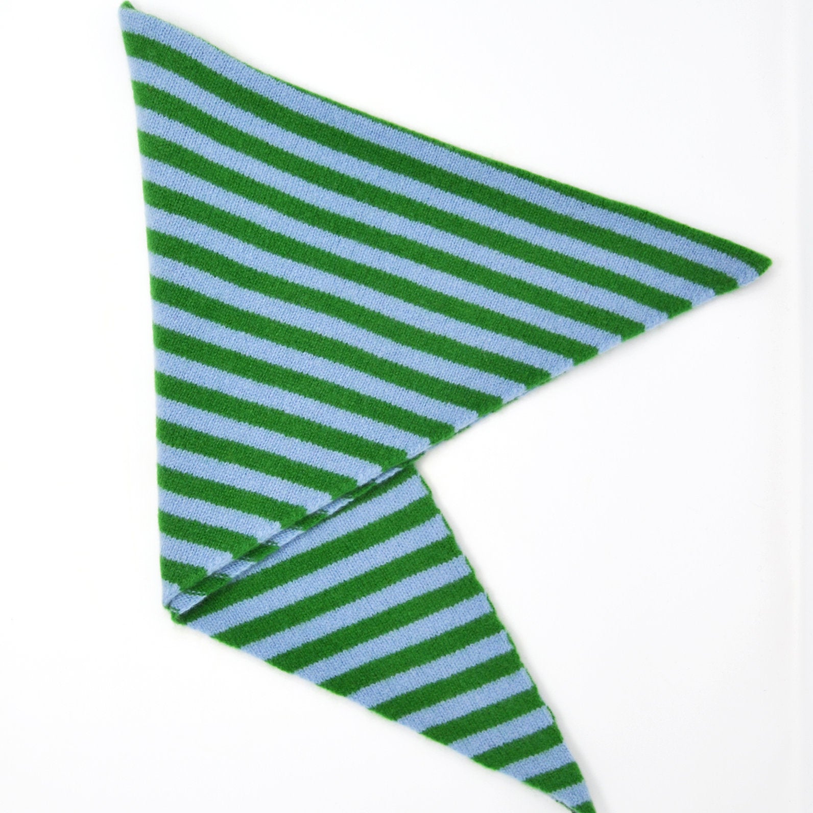 Neckerchief - Grass & Blue Stripe