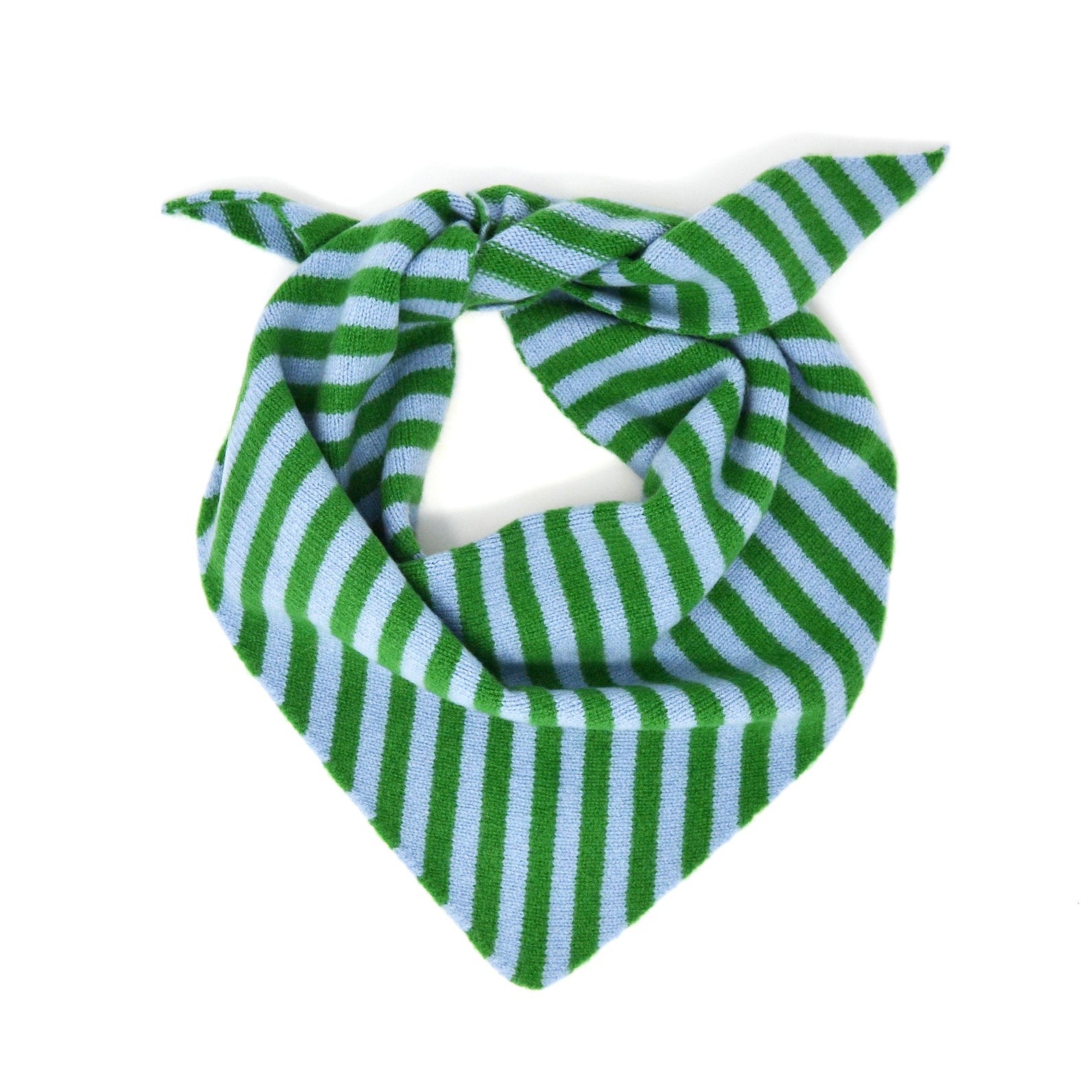 Neckerchief - Grass & Blue Stripe