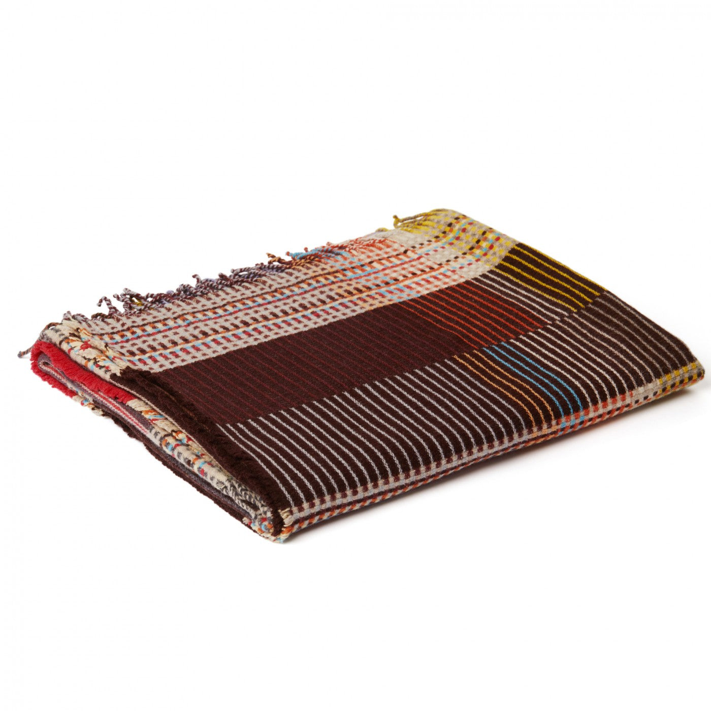 Woven fabric with a pattern on a white background