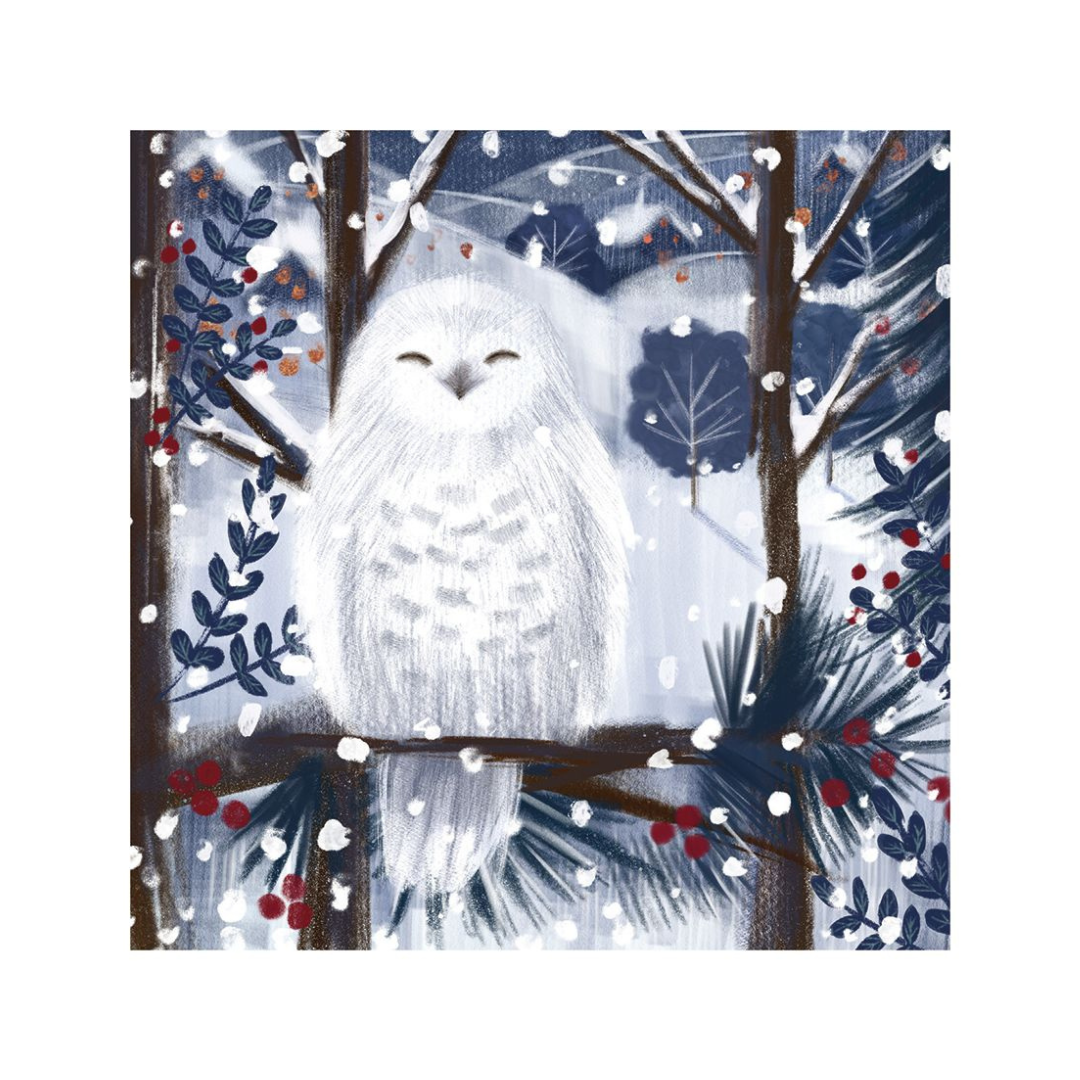Christmas Cards Pack of 8 - Snowy Owl