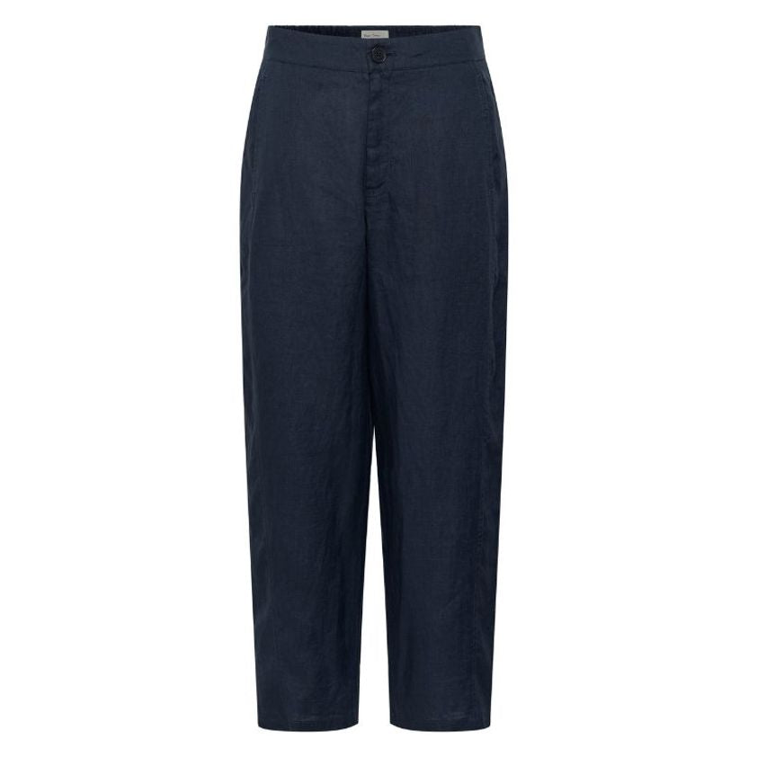 Navy blue pants on a white background