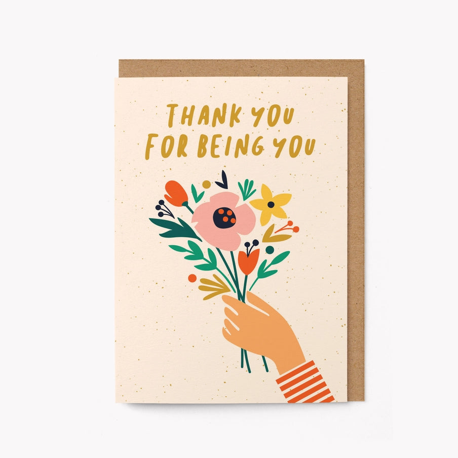 Thank you for being you - bunch of flowers card