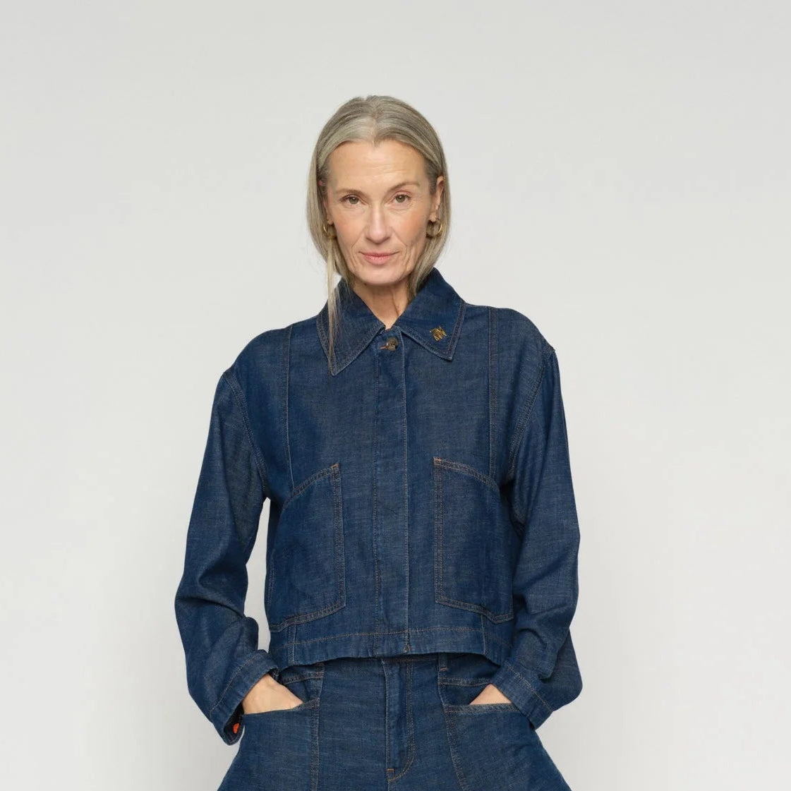 Eyla Arge Denim Jacket - Dark Blue
