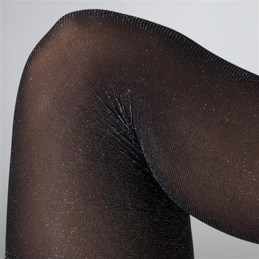 20 Denier Sparkle Lurex Tights - Black