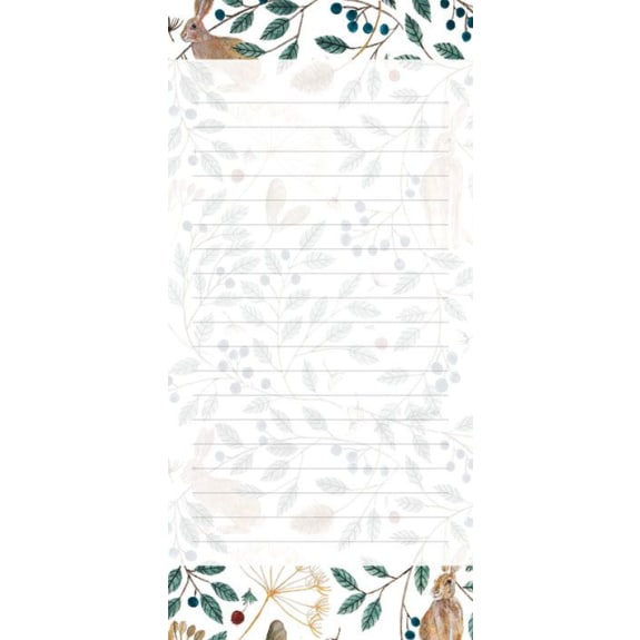 Hares & Berries Magnetic Fridge Notepad