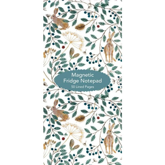 Hares & Berries Magnetic Fridge Notepad