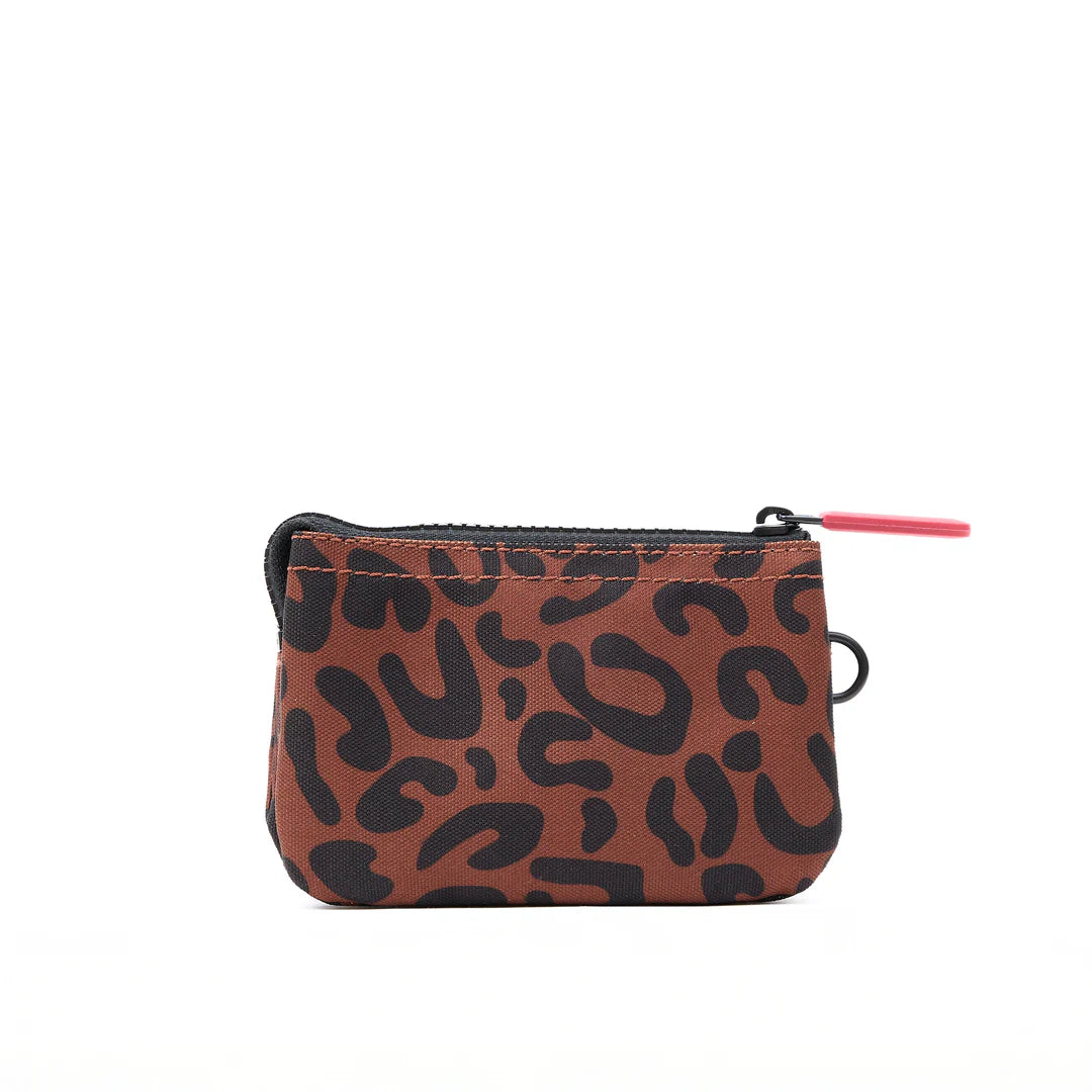 Carnaby Small Recycled Canvas Wallet - Scarlet Leopard
