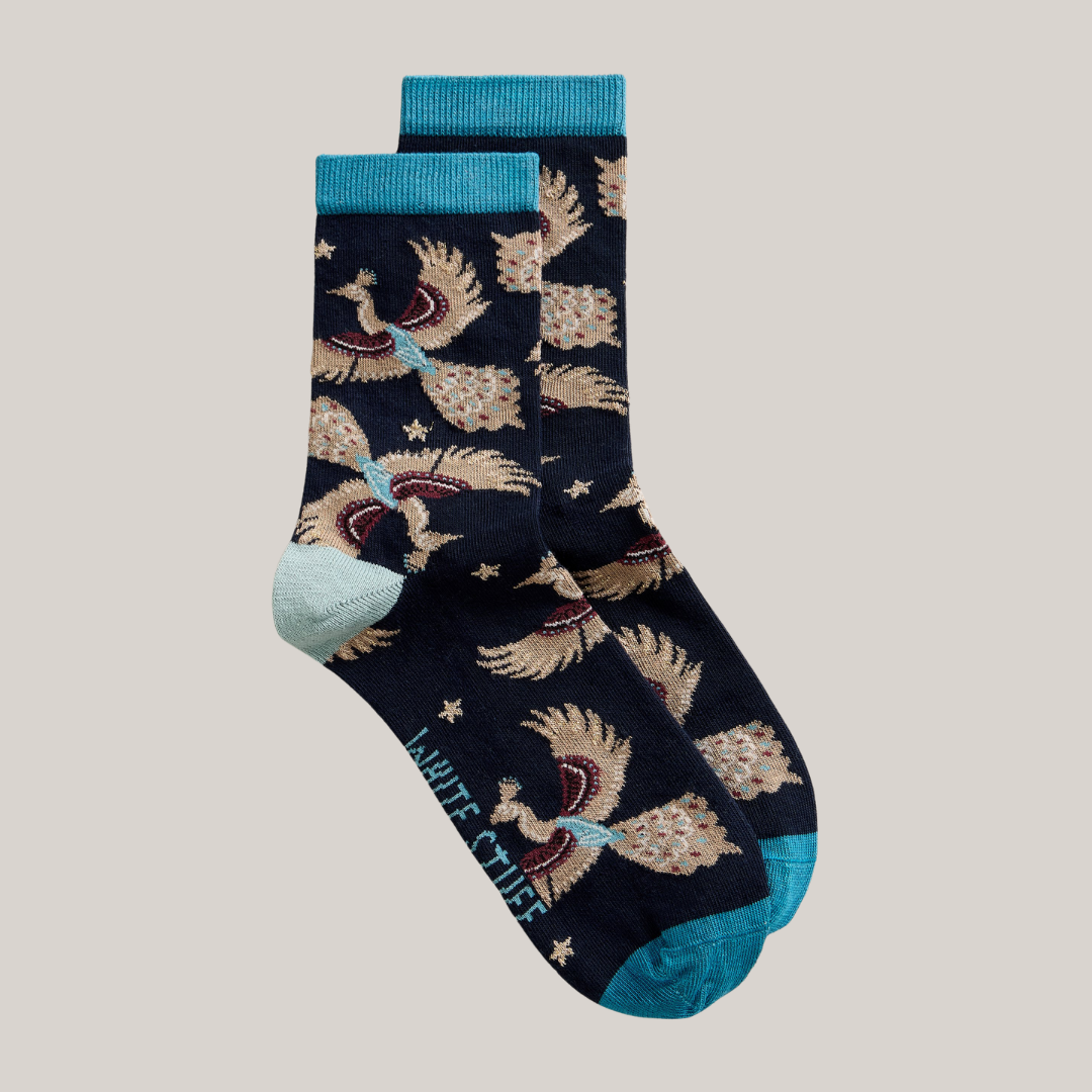 Pattern Ankle Sock - Navy Print