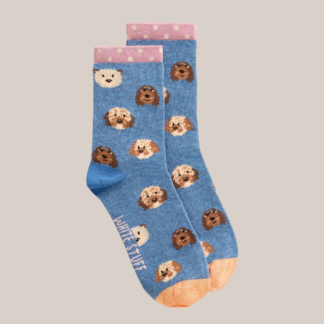 Novelty Ankle Socks - Blue Multi