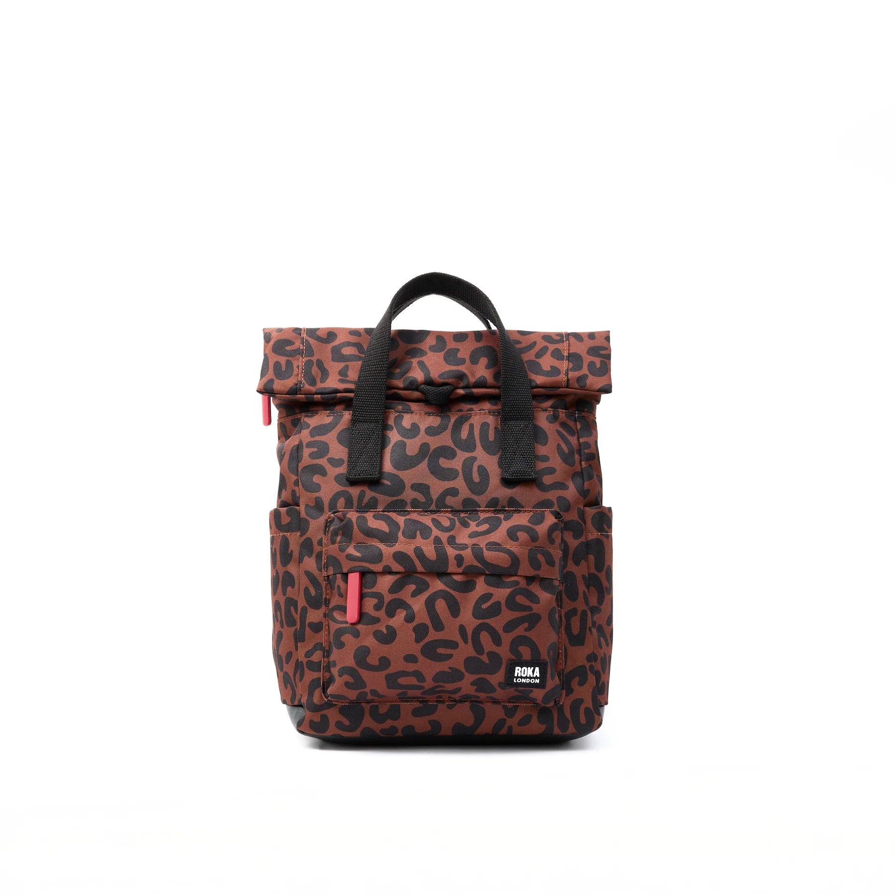 Canfield B Small Recycled Canvas Backpack - Scarlet Leopard Print