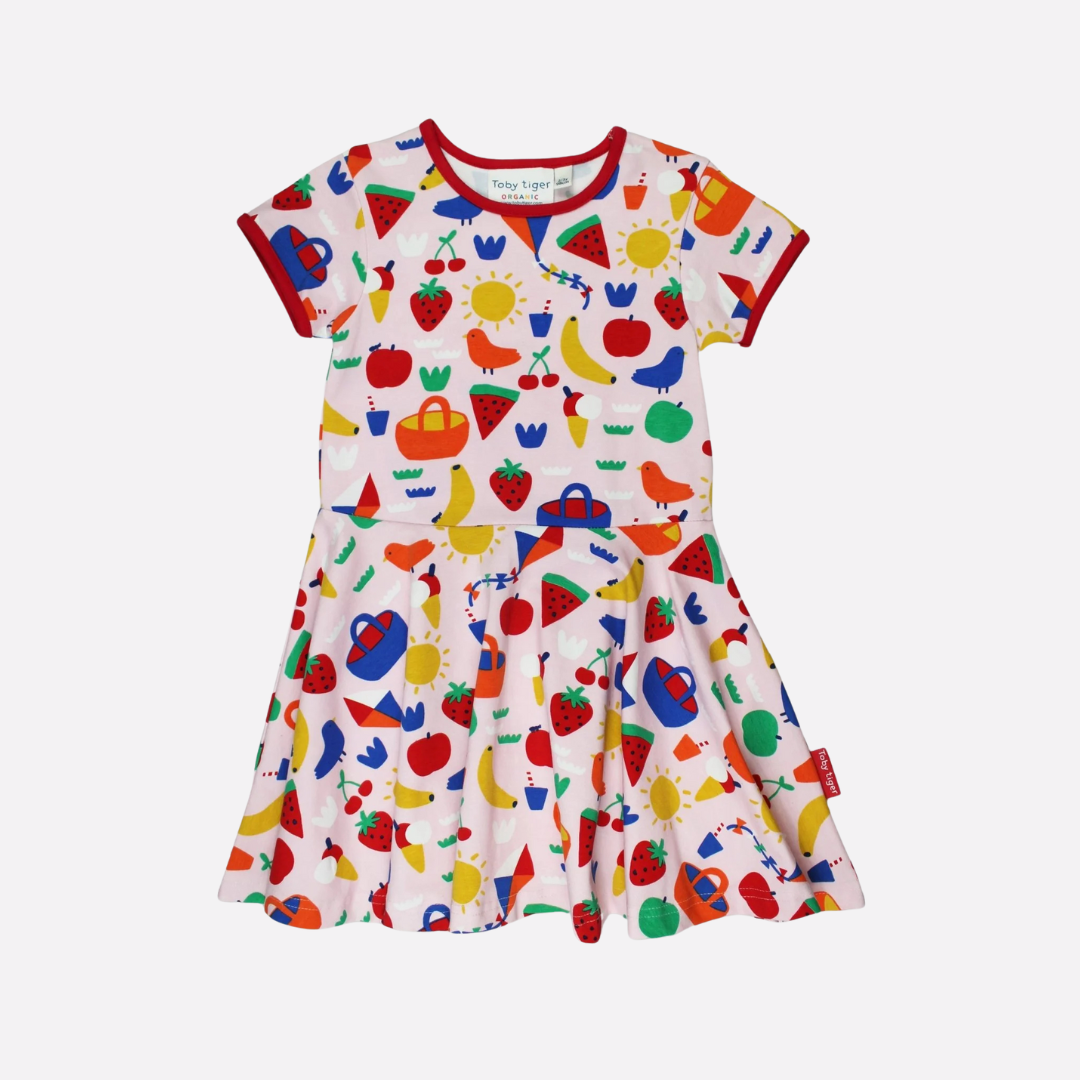 Picnic Short Sleeved Skater  Dress