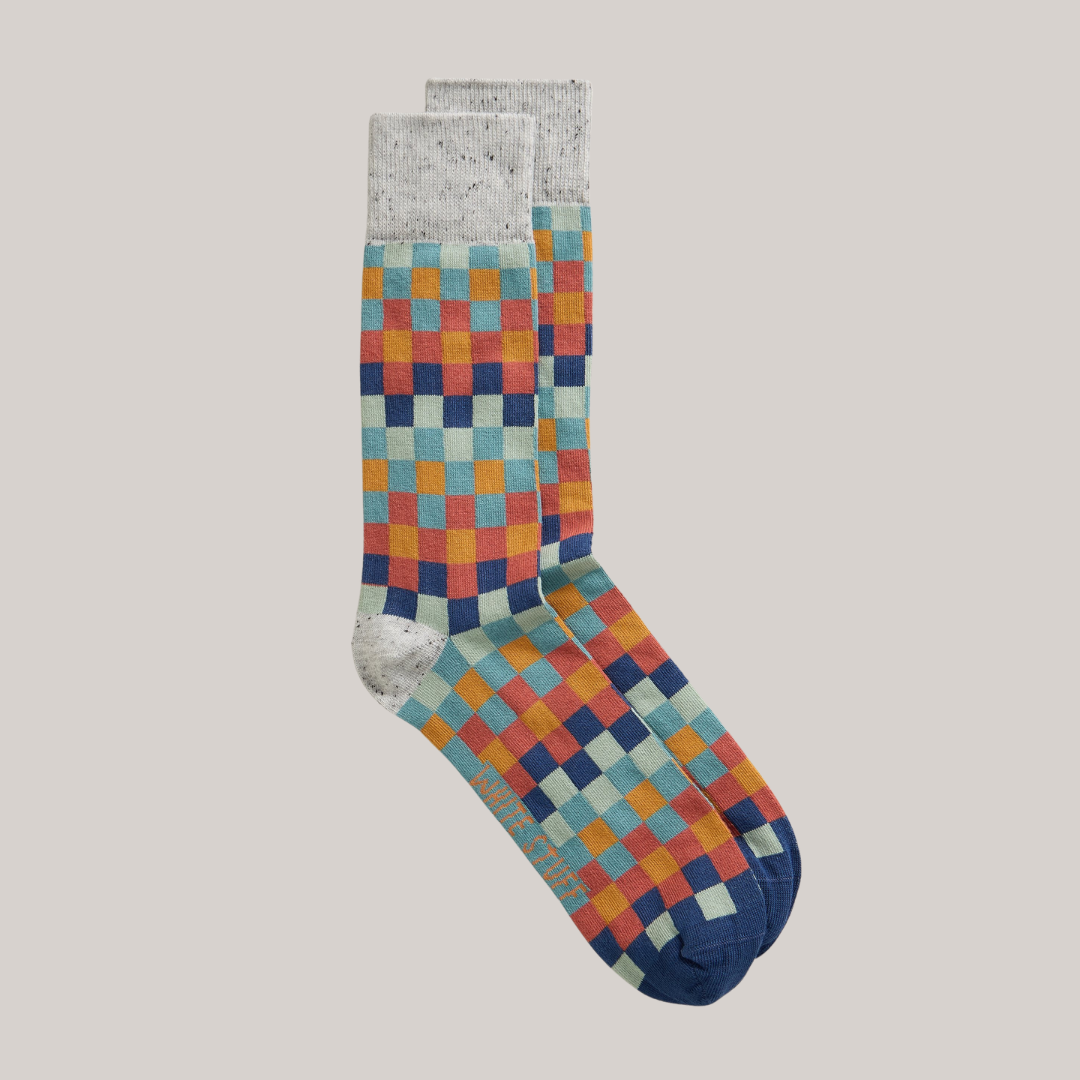 Pattern Ankle Socks - Orange Multi