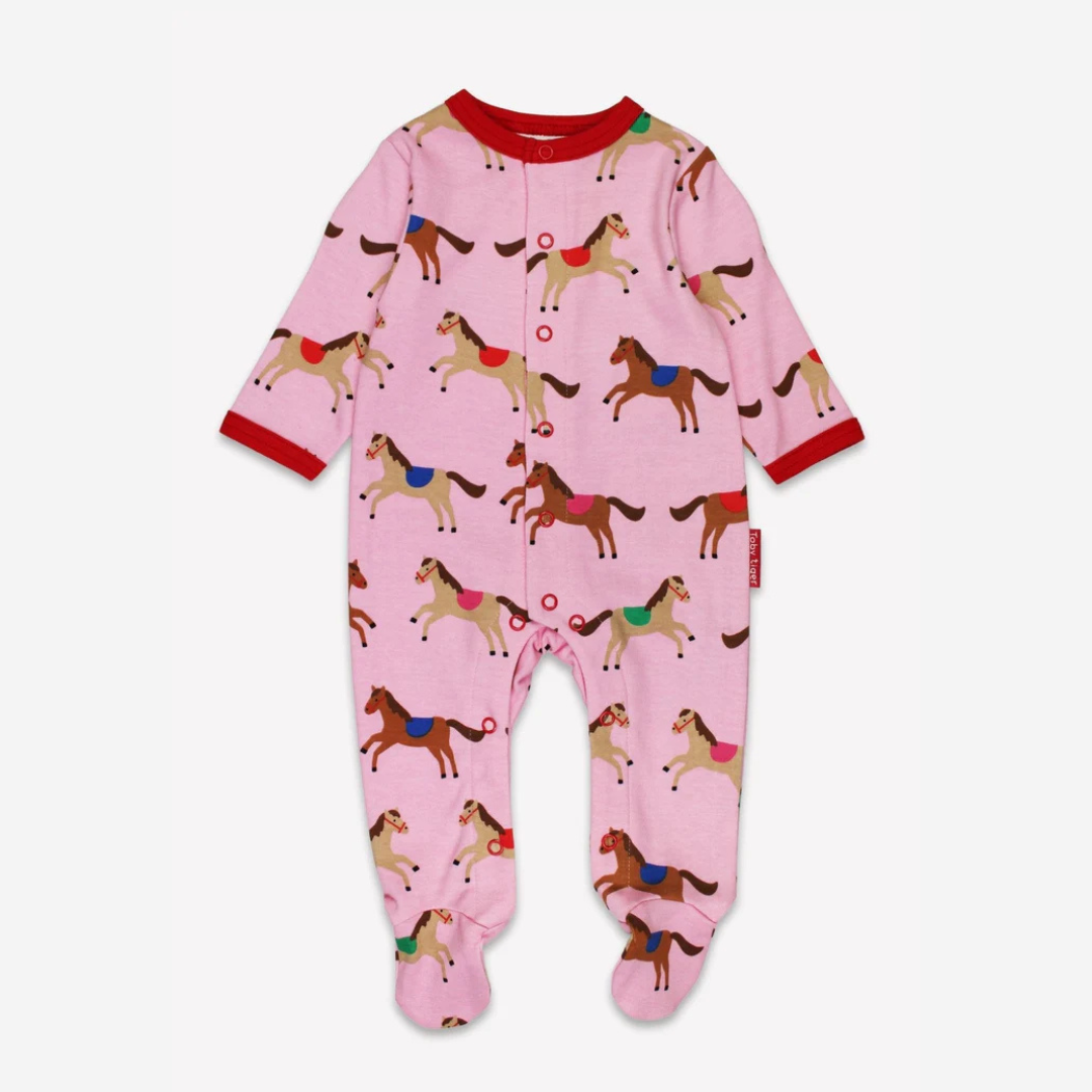 Sleepsuit - Pink Horse & Pony Print