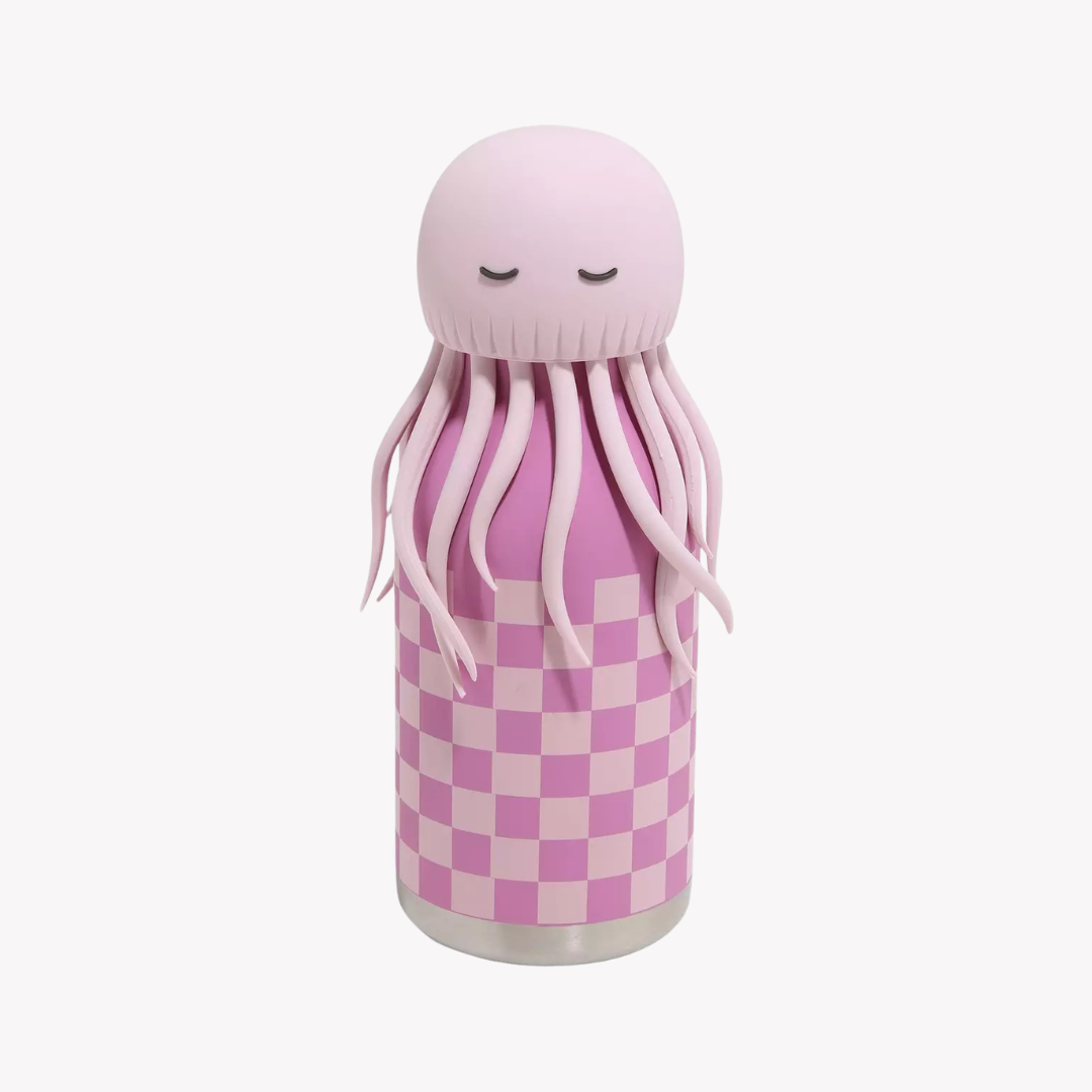 Besties Water Bottle - Checkerboard Jellyfish