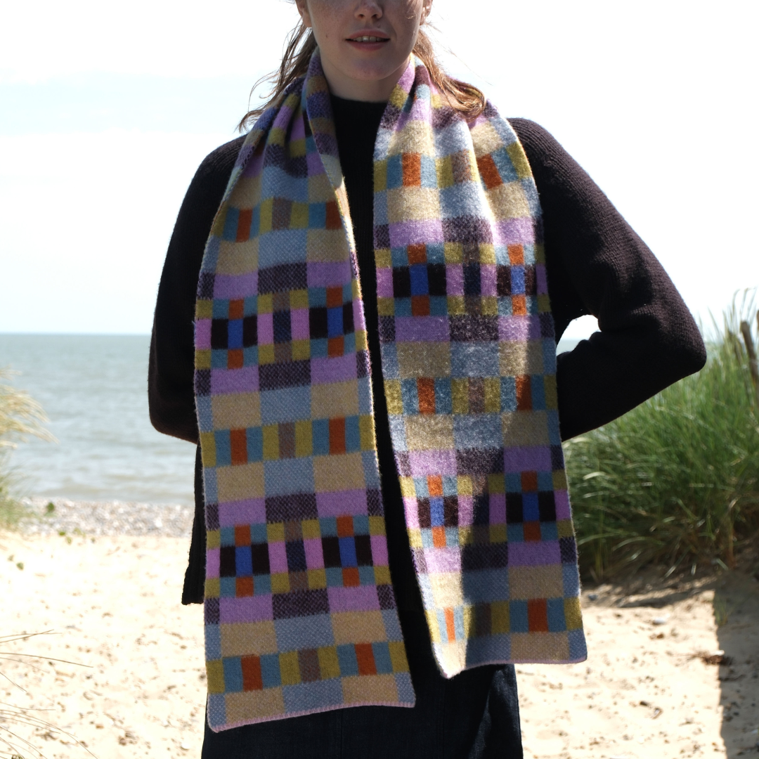Brushed Block Scarf - Quartz