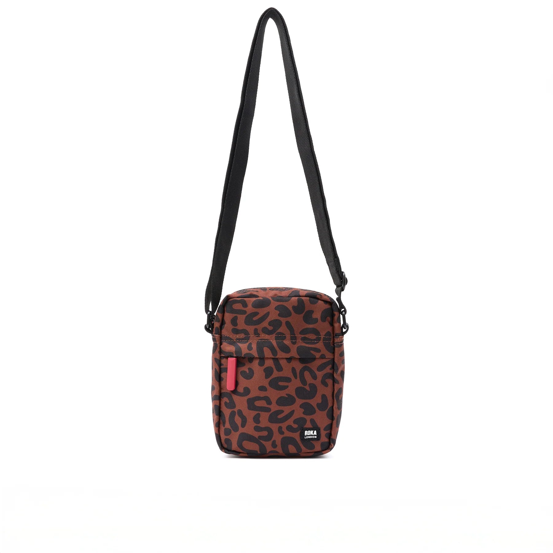 Bond Pocket Recycled Canvas Crossbody  - Scarlet Leopard