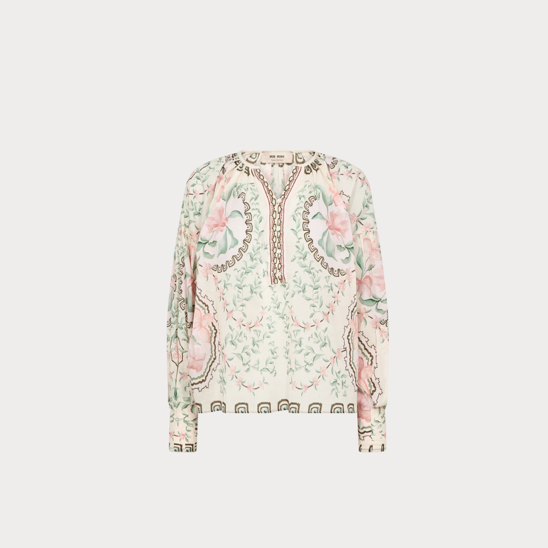 floral blouse with embroidery 