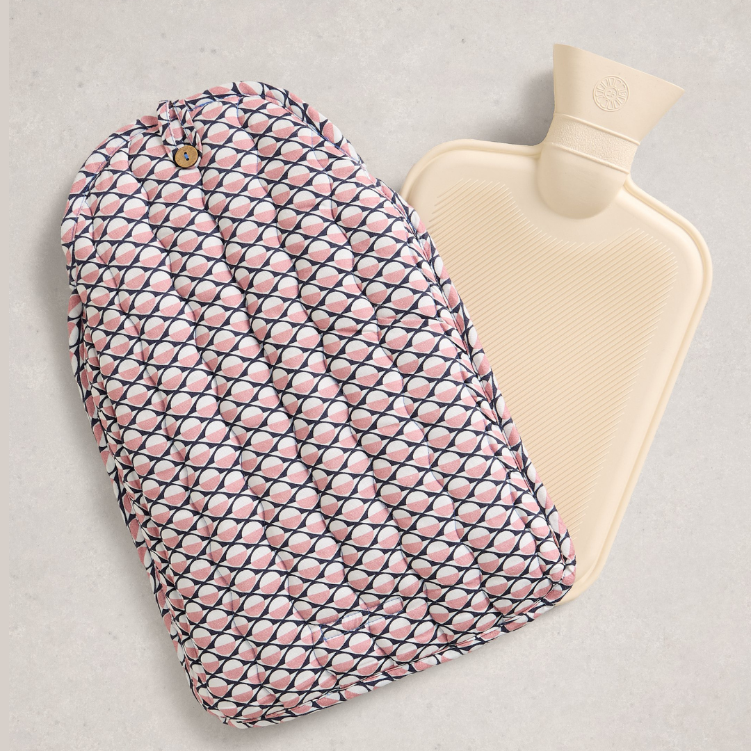 Reversible Hot Water Bottle - Blue Multi
