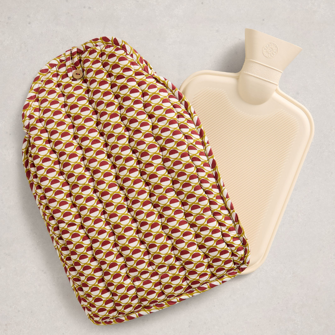 Reversible Hot Water Bottle - Red Multi