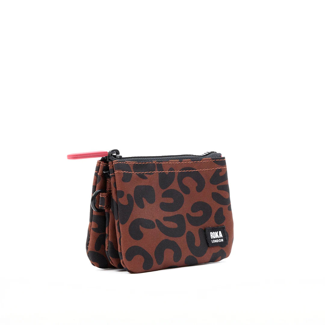 Carnaby Small Recycled Canvas Wallet - Scarlet Leopard