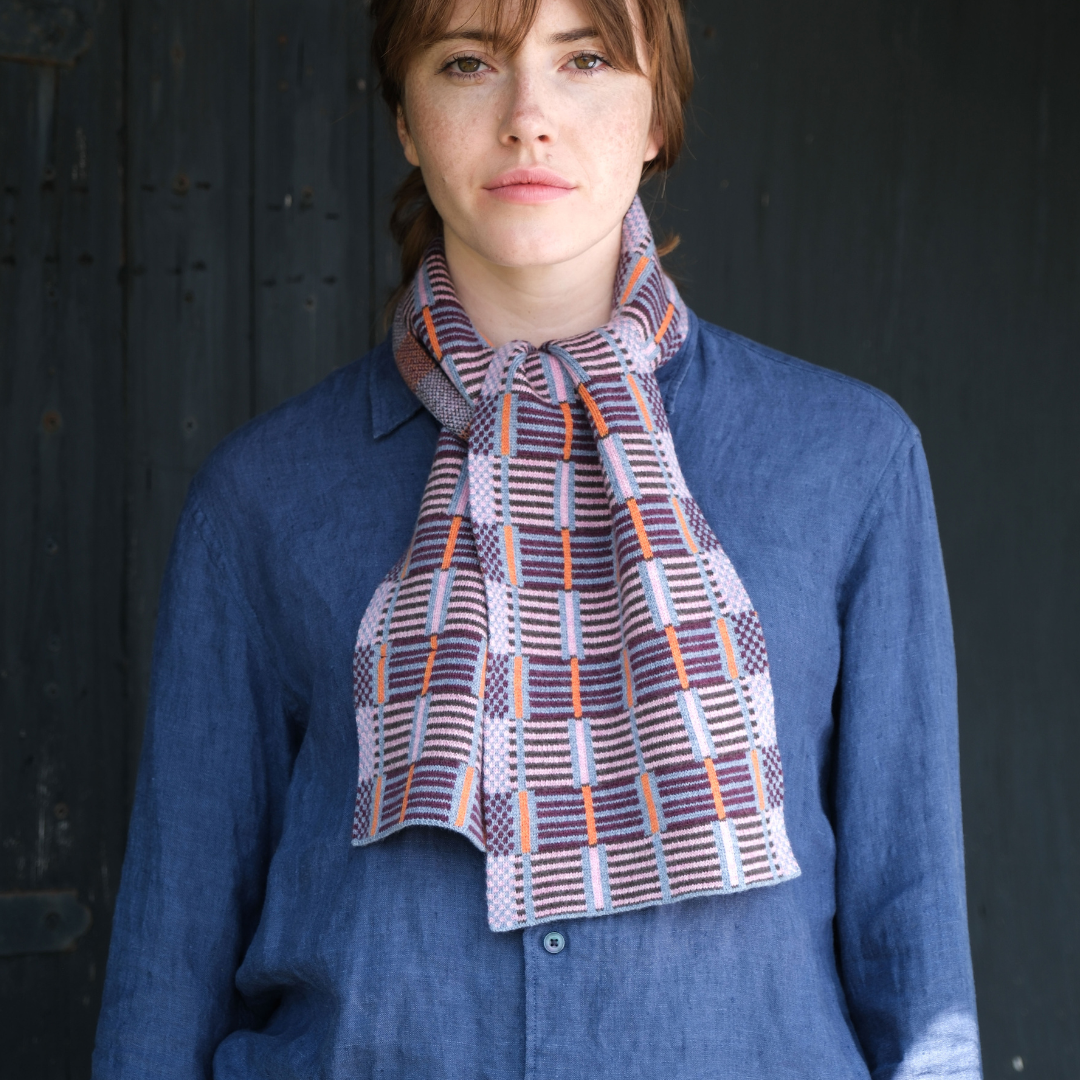Ladder Scarf - Pink & Orange