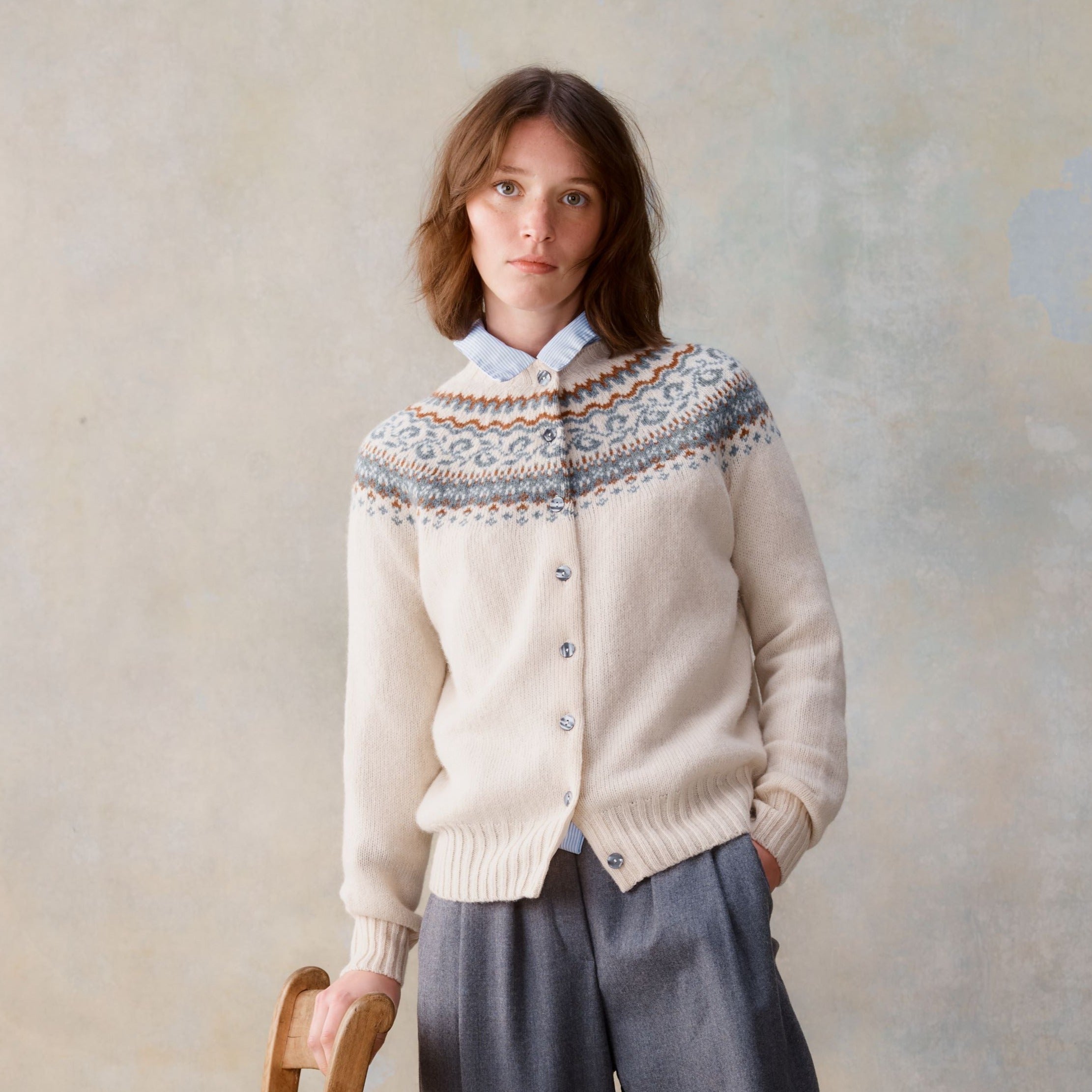 Faille Ribbon Cardigan - Vanilla
