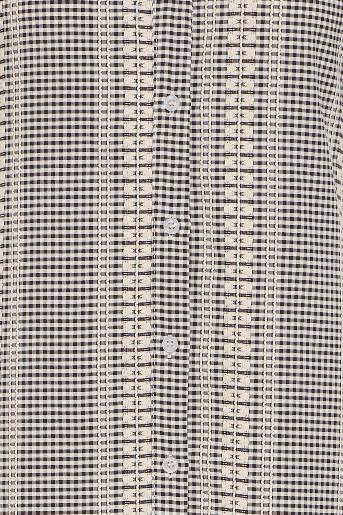 Close-up of a black and white checkered fabric pattern