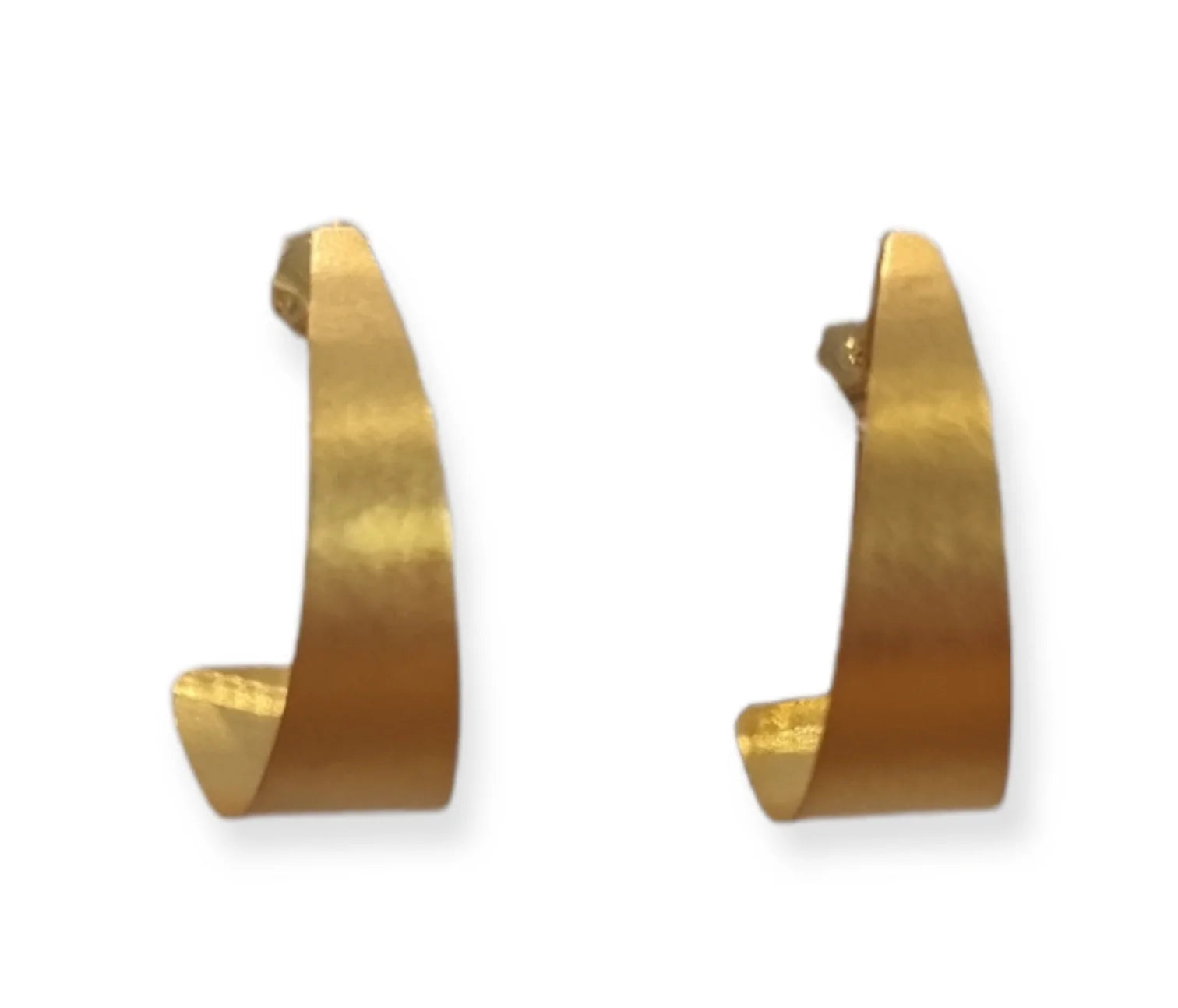 Mini Curl Hoop Earrings - Bronze