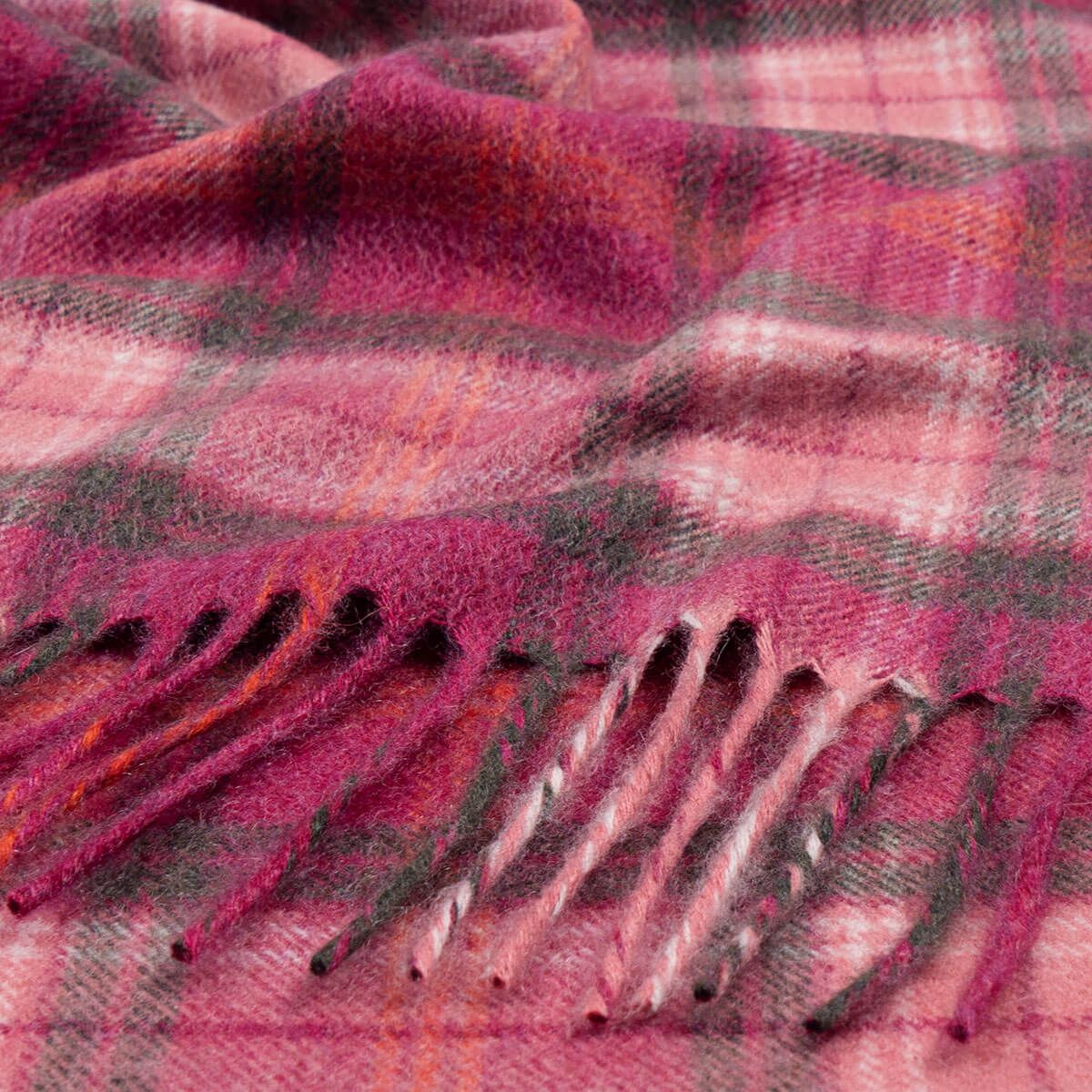Beau Luxury Cashmere Scarf - Lochcarron Hunting Rose