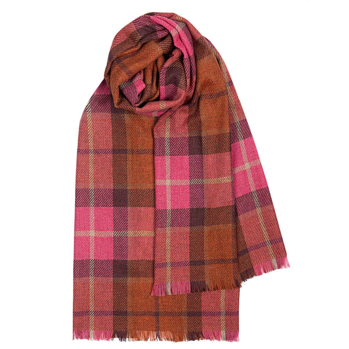 Brock Luxury Fine Wool Stole - Forsyth Rust